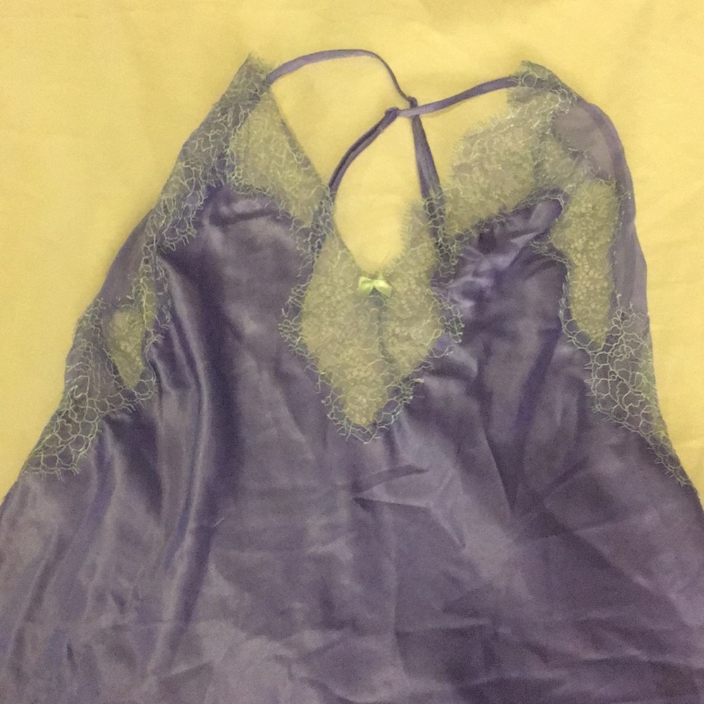 Purple silk lingerie